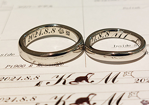 【結婚指輪】内側に刻む日付。入籍日？結婚式の日？付き合った日？